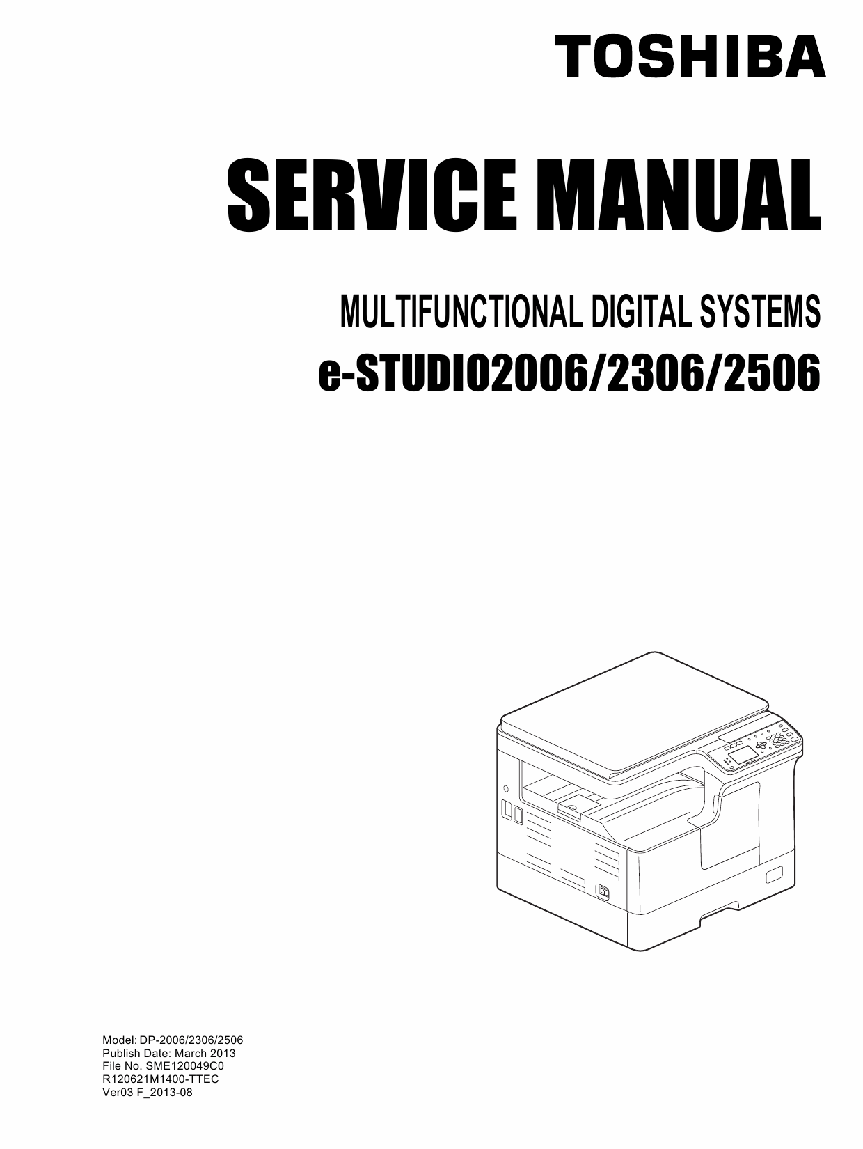 TOSHIBA e-STUDIO 2006 2306 2506 Service Manual-1